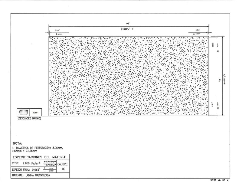 Steel Perforated Panel 125143