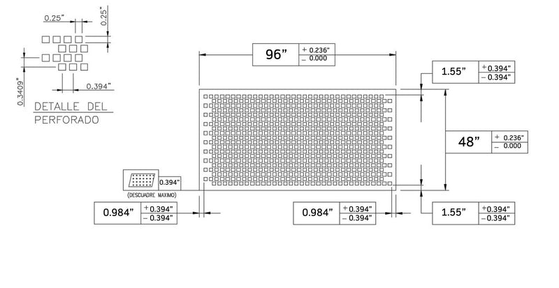 Steel Perforated Panel 116399