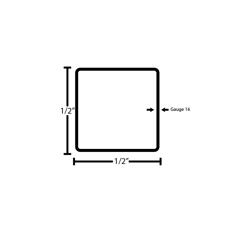 Black Steel Squared Tube