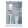 Custom Porcelain/Glass Bathroom Module