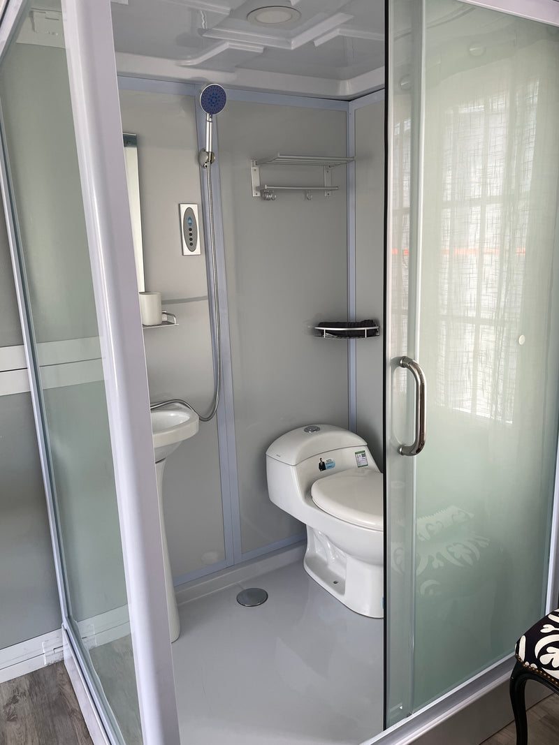 Custom Porcelain/Glass Bathroom Module