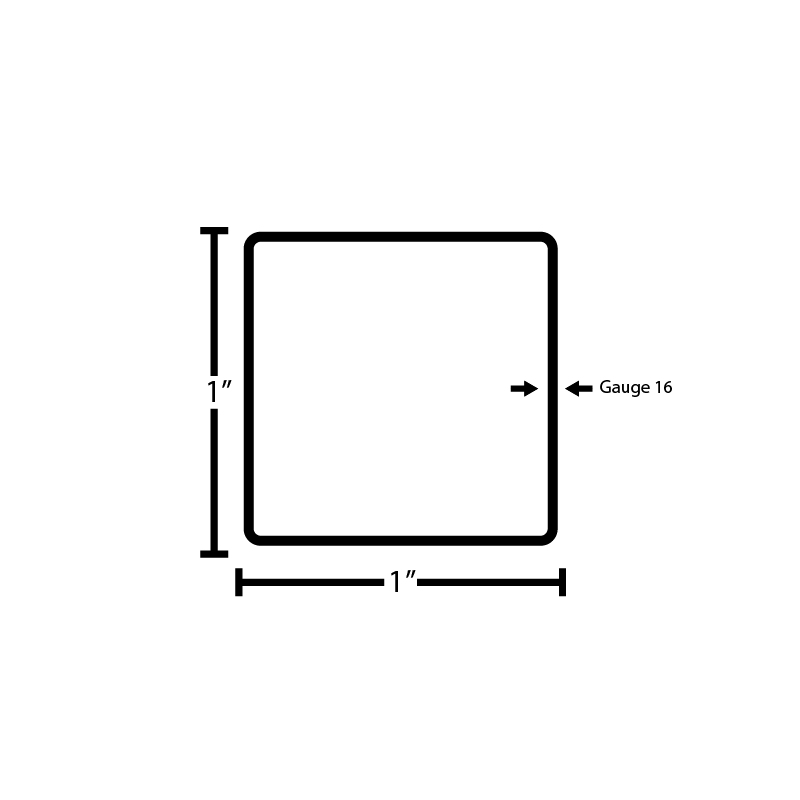 Black Steel Squared Tube