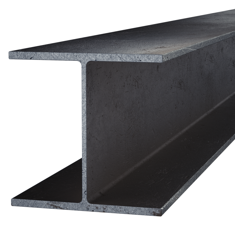 Black Steel Wide Flange Beam
