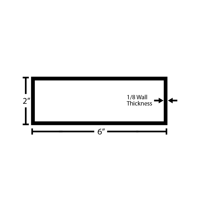 Black Steel Rectangular Tube