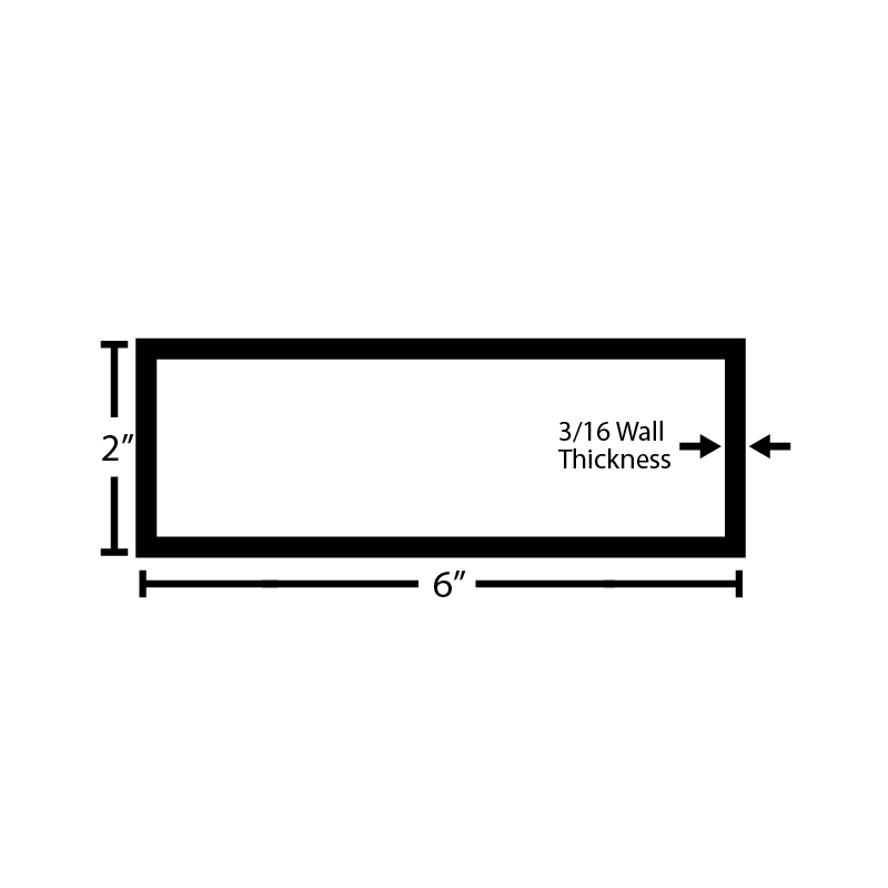 Black Steel Rectangular Tube