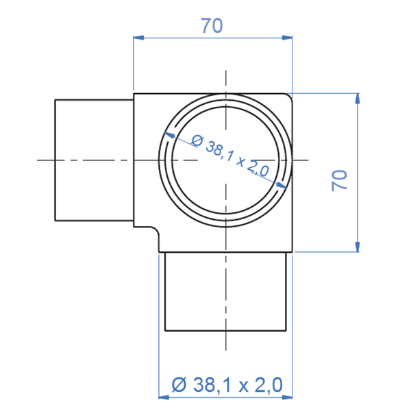 Inox® 3-Way Corner