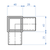 Inox® 3-Way Corner