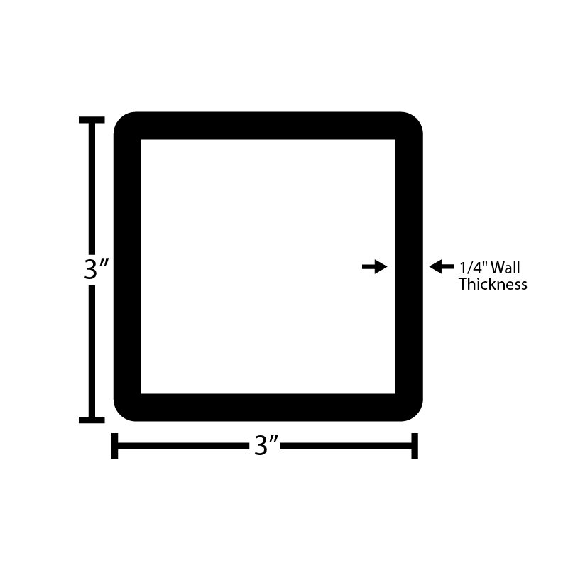 Black Steel Squared Tube