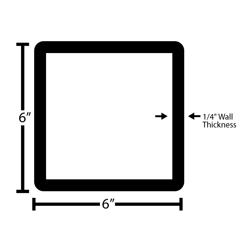Black Steel Squared Tube