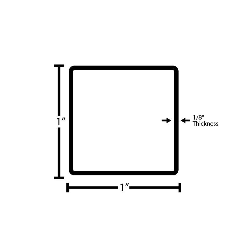 Black Steel Squared Tube