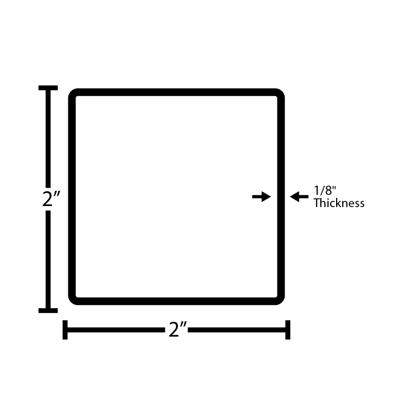 Black Steel Squared Tube