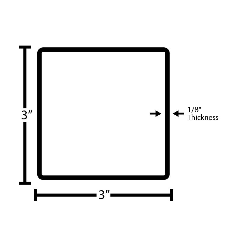 Black Steel Squared Tube