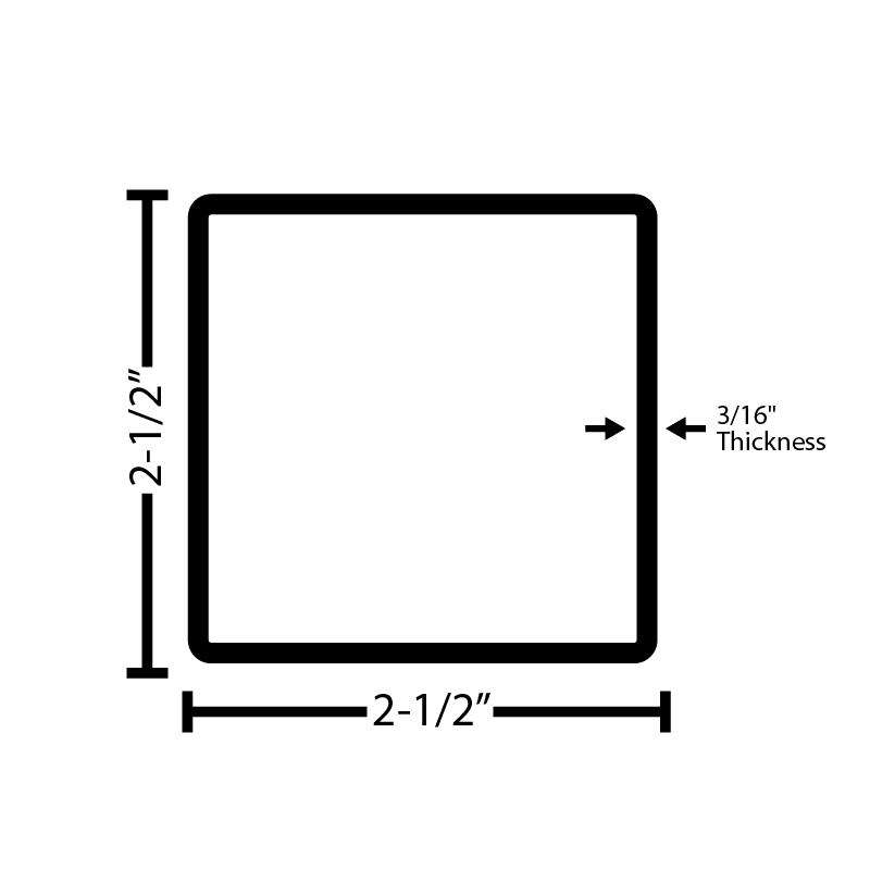 Black Steel Square Tube